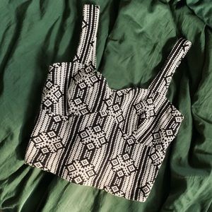 Boho Geometric Crop Top Bralette